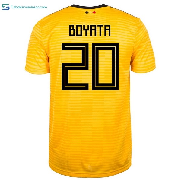 Camiseta Belgica 2ª Boyata 2018 Amarillo